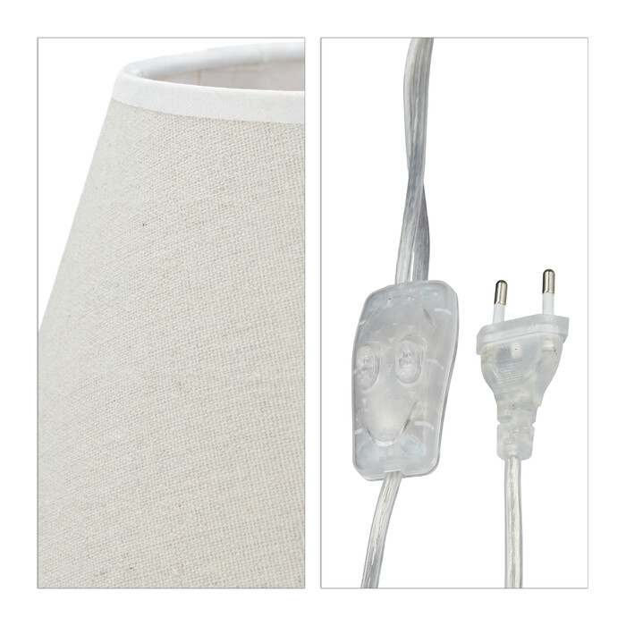 Relaxdays USB Tischlampe aus Holz