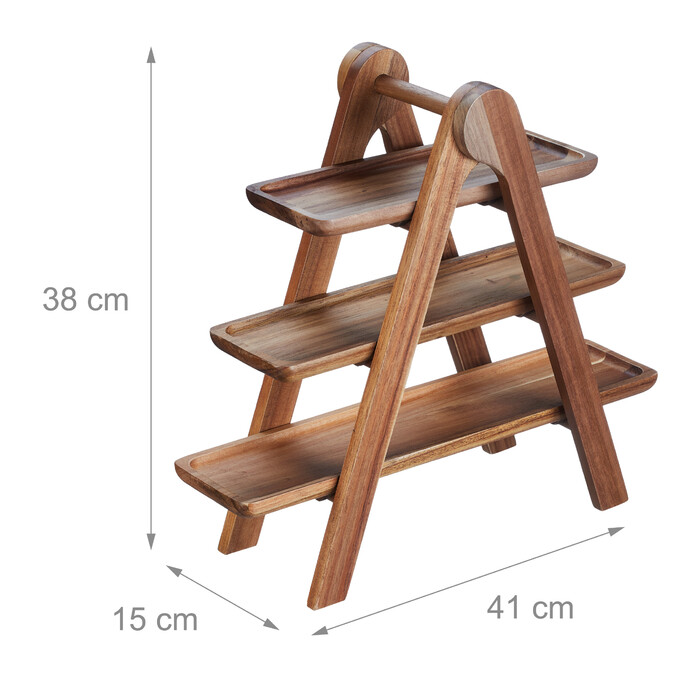 Relaxdays 3-stöckige Etagere Holz