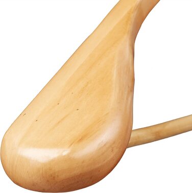 Relaxdays, natur Anzug Kleiderbügel, 5er Set, breite Schulter, 360° drehbarer Haken, mit Hosenstange, Holzkleiderbügel, Holz,