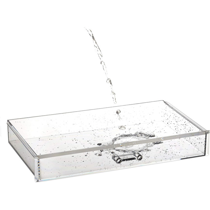 Relaxdays Kosmetik Organizer, 3 Schubladen, Make Up & Schmuckaufbewahrung, HBT 15x30x17,5cm, Bambus Schubladenbox, Natur, PS, 1 Stück