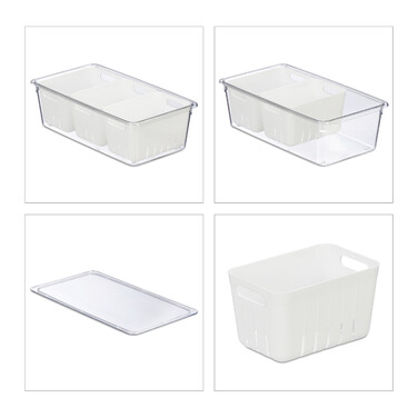 Relaxdays Kühlschrank Organizer 4er Set