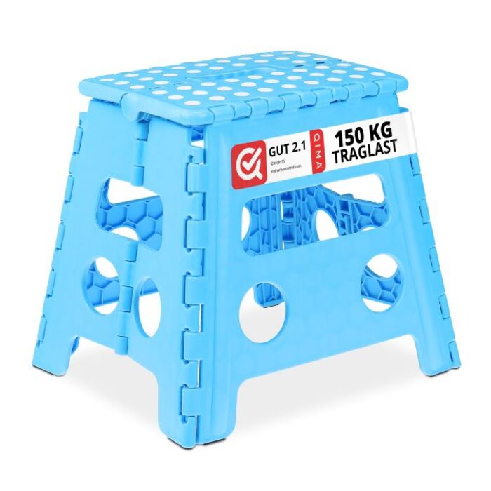 Relaxdays Klapphocker faltbar L Blau
