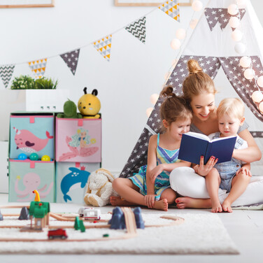 Relaxdays Kinderregal mit Boxen