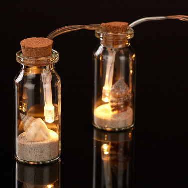 Relaxdays Mini Glasflaschen mit Korken 72er Set