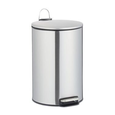 Relaxdays Edelstahl Treteimer 12 Liter