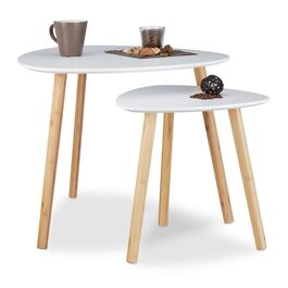 Relaxdays Satztisch 2er Set im nordischen Design