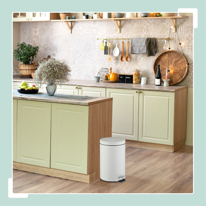 Relaxdays Runder Mülleimer Küche 20 Liter