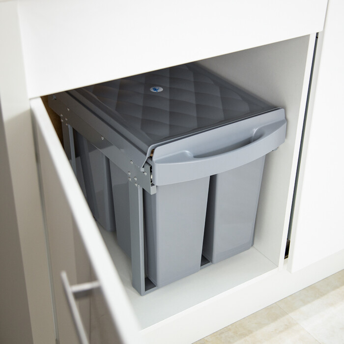 Relaxdays Einbaumülleimer 1x 20l & 2x 10l