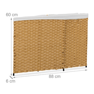 Relaxdays Wäschekorb Rattan-Optik 110 L