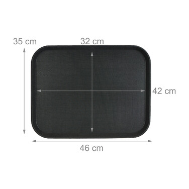 Relaxdays 3er Set Serviertablett 46 x 35 cm