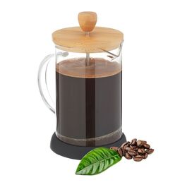Relaxdays Kaffeebereiter mit Bambusdeckel