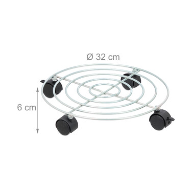 Relaxdays Pflanzenroller 4er Set