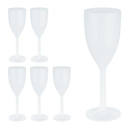 Relaxdays Weingläser Kunststoff 6er Set