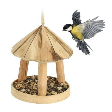 Relaxdays Vogelfutterhaus aus Holz