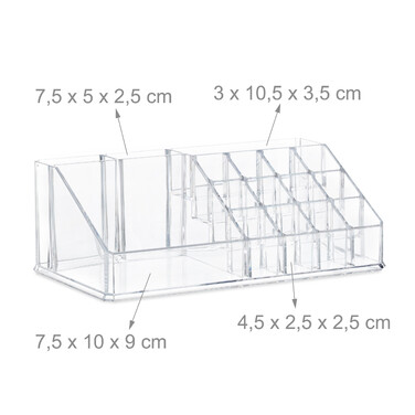 Relaxdays Acryl Make Up Organizer mit 21 Fächern
