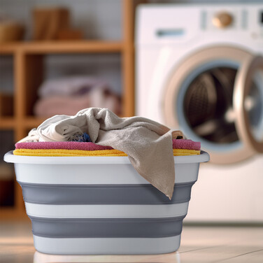 Relaxdays Faltbarer Wäschekorb 35 Liter