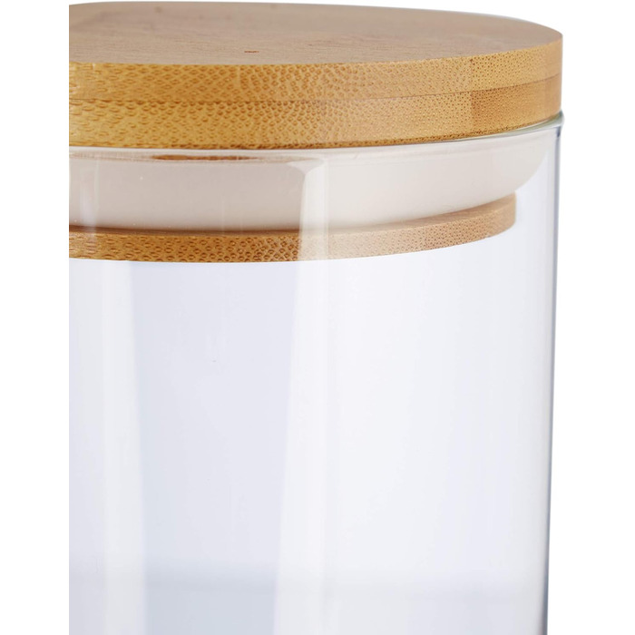 Relaxdays Vorratsdosen Glas 3er Set, 600 ml, für Pasta, Reis, Müsli, Kaffee, 14x9,5 cm, Transparent