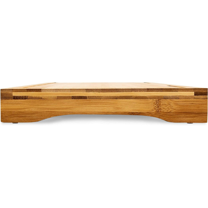 Relaxdays Bambus Schneidebrett 4,5x52x29cm mit Saftrinne, natur