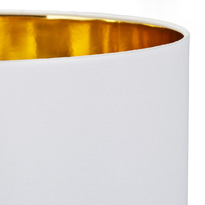 Relaxdays Dreibein Stehlampe in Weiß & Gold