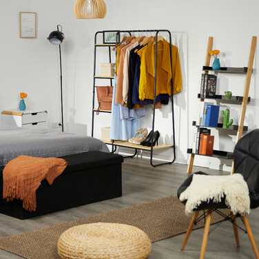 Relaxdays Garderobe mit Regal