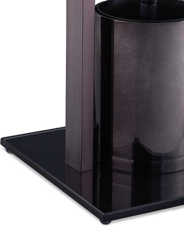 Relaxdays, HxBxT 72 x 19 x 19 cm, Bronze-schwarz WC Garnitur mit Toilettenpapierhalter, Toilettenbürste u. Bürstenhalter, Kunststoff HxBxT 72 x 19 x 19 cm Bronze-schwarz