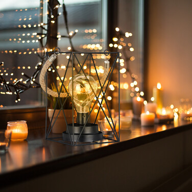 Relaxdays Tischlampe Vintage LED