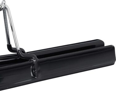 Relaxdays, schwarz Hosenbügel Metall 10er Set, 360° drehbarer Haken, fest schließend, Rockbügel, gummierte Klemmen, 26cm, PVC