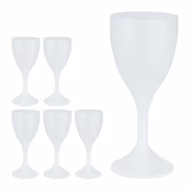 Relaxdays Weingläser Kunststoff 6er Set