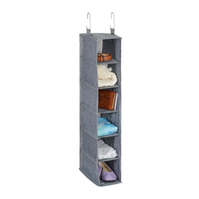 Relaxdays Kleiderschrank Hängeregal mit 6 Fächern