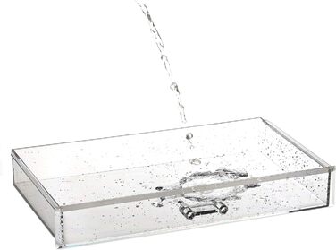 Relaxdays Kosmetik Organizer, 3 Schubladen, Make Up & Schmuckaufbewahrung, HBT 15x30x17,5cm, Bambus Schubladenbox, Natur, PS, 1 Stück