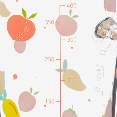 Relaxdays 2er Set Kindergläser mit Früchte-Motiv