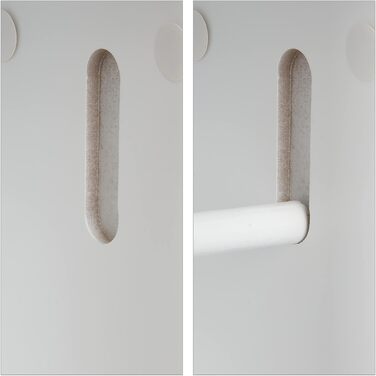 Relaxdays Toilettenpapierhalter stehend, Badezimmeregal HBT 75,5 x 18,5 x 18,5 cm, MDF & Bambus, WC Papier Schrank, weiß