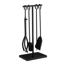 Relaxdays Kaminbesteck schwarz 5 tlg.