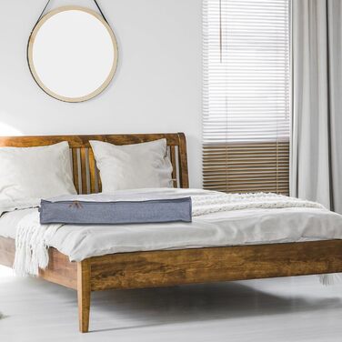 Relaxdays Unterbettkommode, 3er Set, Stoff, HxBxT: 14x100x45 cm, mit Sichtfenster, Unterbettbox flach, grau/transparent
