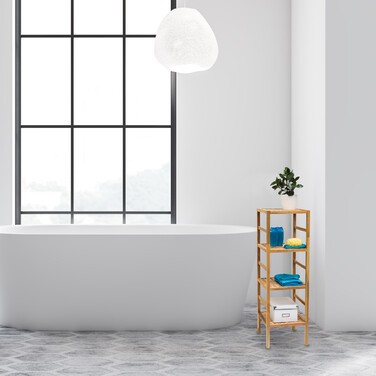 Relaxdays Walnuss Badregal verschiedene Größen
