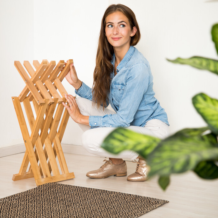 Relaxdays Klapphocker Bambus