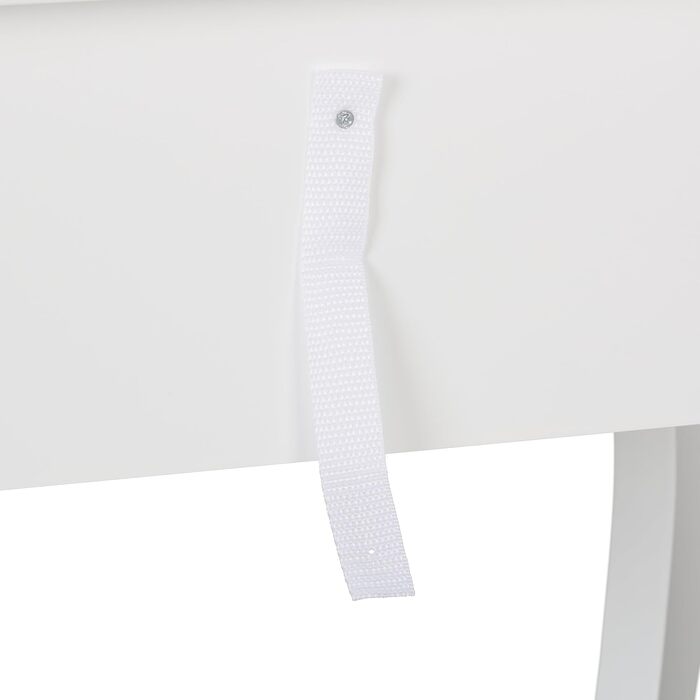 Relaxdays Kinder Schminktisch mit Spiegel & Hocker, 110x50x30 cm, ab 3 Jahre, weiß