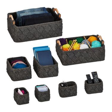 Relaxdays 8-teiliger Schrank-Organizer
