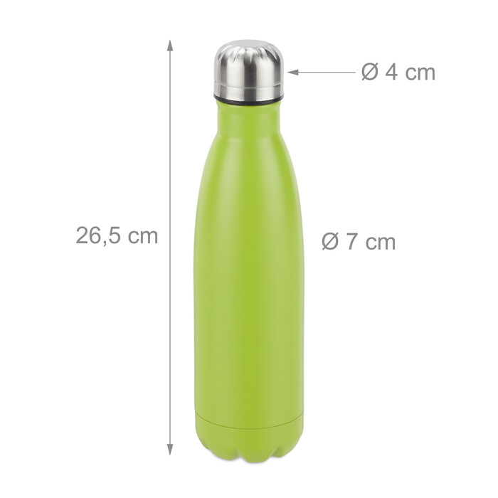 Relaxdays Trinkflasche Edelstahl