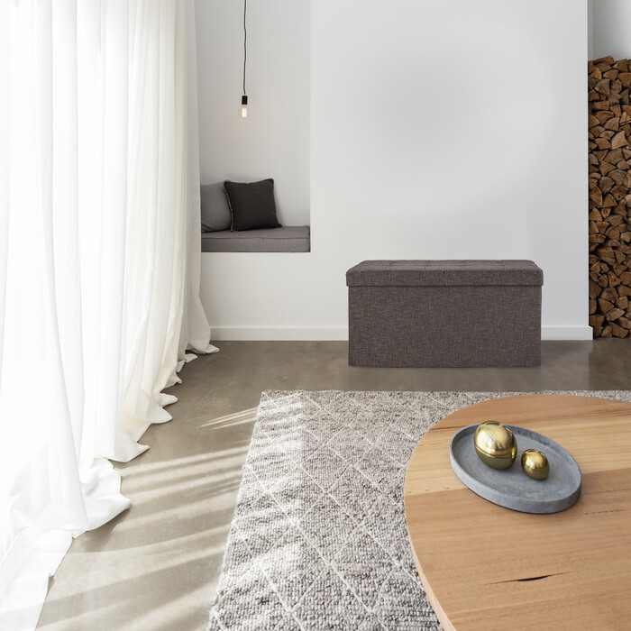 Relaxdays Sitzbank mit klappbarem Deckel