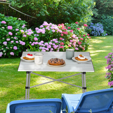 Relaxdays Klapptisch Aluminium