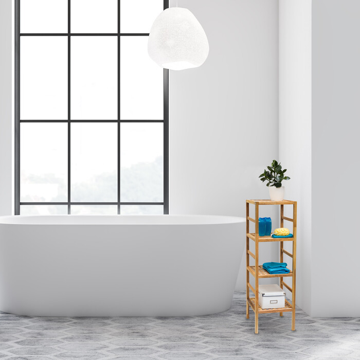 Relaxdays Walnuss Badregal verschiedene Größen