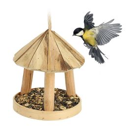 Relaxdays Vogelfutterhaus aus Holz