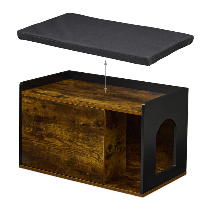 Relaxdays Katzenschrank im Industrial Design