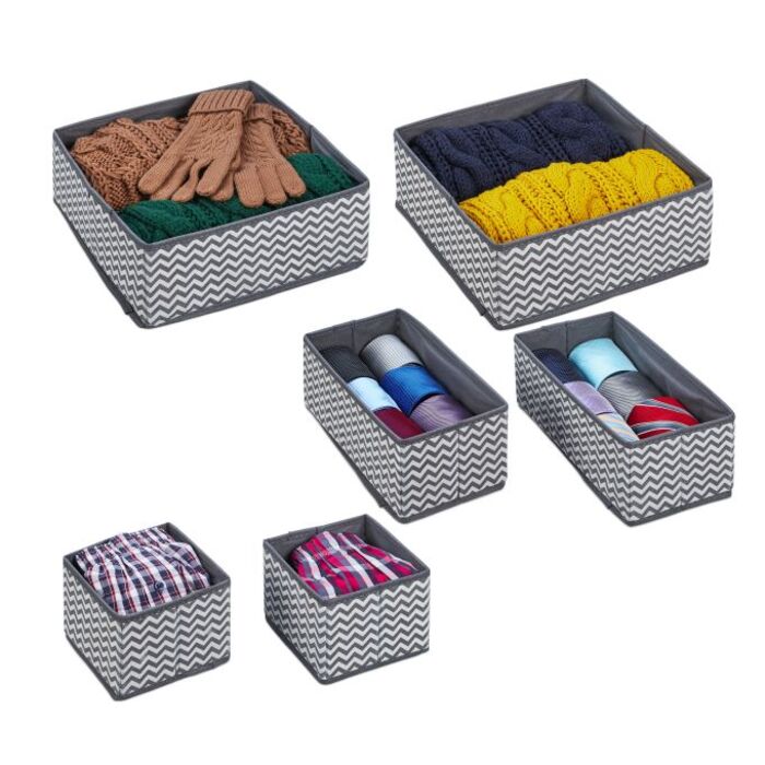 Relaxdays 6-tlg. Schubladen Organizer Set