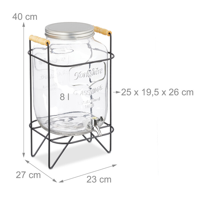 Relaxdays Getränkespender 8 Liter