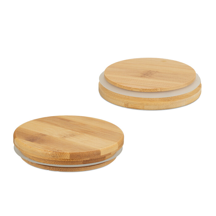 Relaxdays 3er Set Vorratsgläser mit Deckel 1500 ml