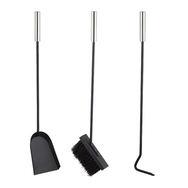 Relaxdays Kaminbesteck modern 4-teilig