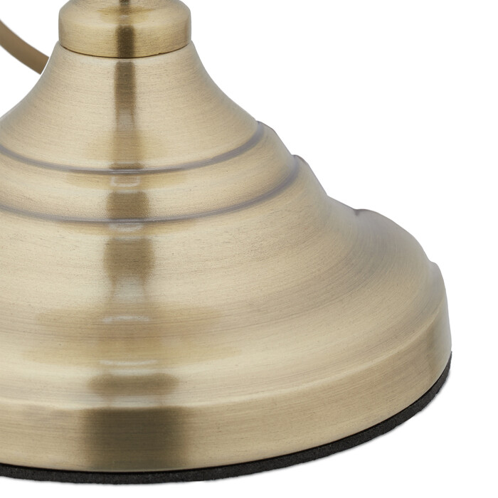 Relaxdays Tischlampe weiß gold