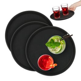 Relaxdays Rundes Gastro Serviertablett 3er Set